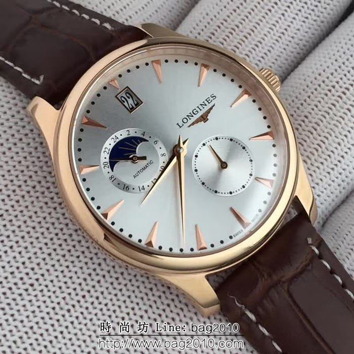 LONGINES浪琴 全自動機械 男士時尚腕表 WSS1750